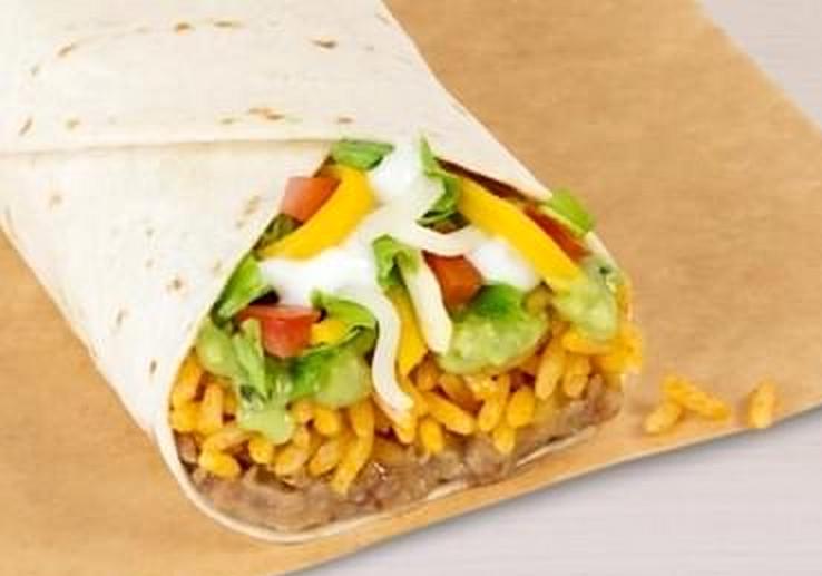 Taco Bell seven layer burrito