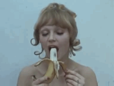 banana bruised females eats GIF
