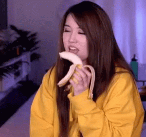 banana eat from side GIF