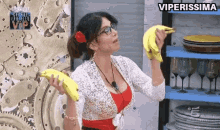banana kiss with adoration GIF