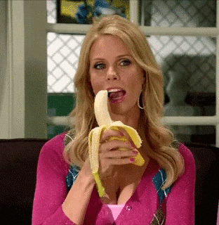 banana love female GIF